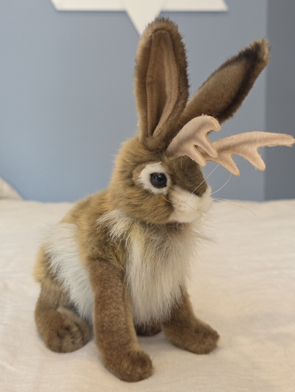 Hansa Jackalope Plush Realistic Stuffed Animal With Tag